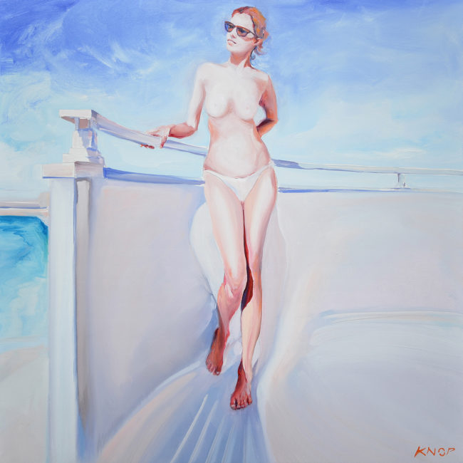 Madame VAngel 12 Swimming Pool, 2021, 70x70 cm