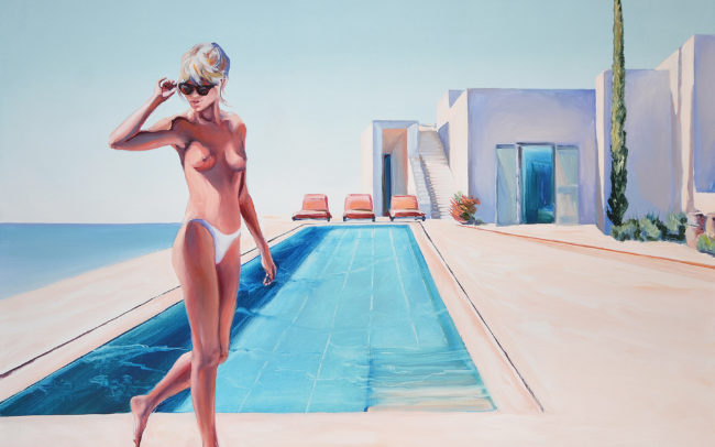 Madame VAngel 15 Swimming Pool, 2021, 95x95 cm
